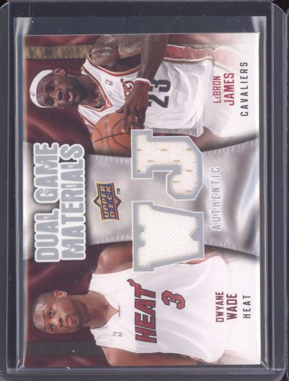 LeBron James / Dwayne Wade 2009 Upper Deck  Dual Game Materials