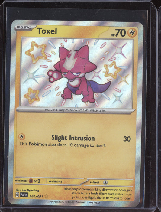 Toxel 2024 Pokemon Paldean Fates Shiny Rare 140/091