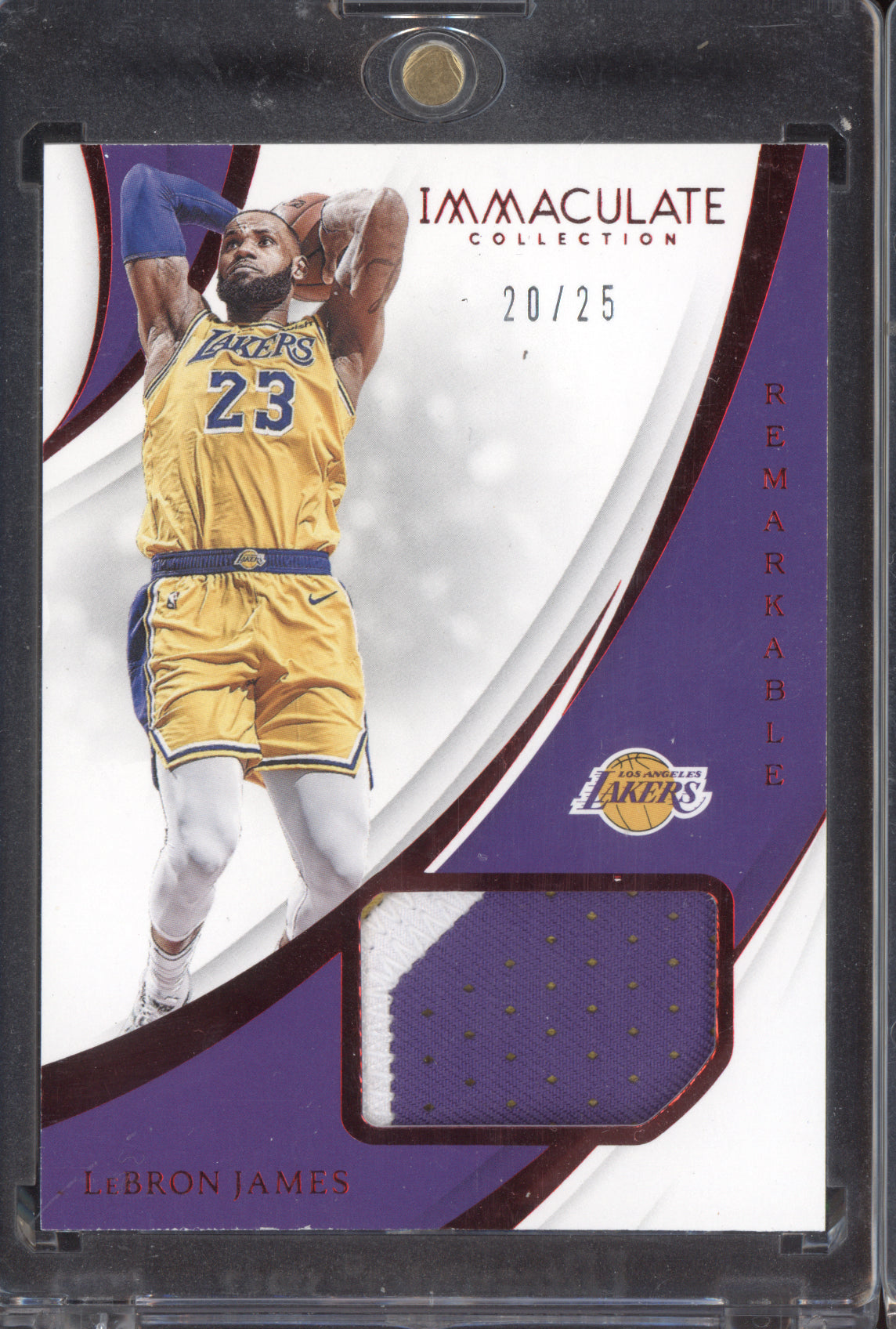 Lebron James 2018-19 Panini Immaculate Remarkable Jersey Red 20/25