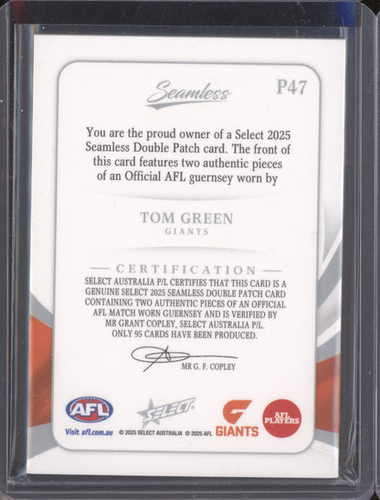 Tom Green 2025 Select Seamless Solo Double Patch 78/95