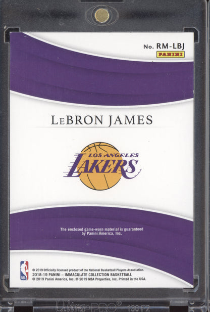 Lebron James 2018-19 Panini Immaculate Remarkable Jersey Red 20/25