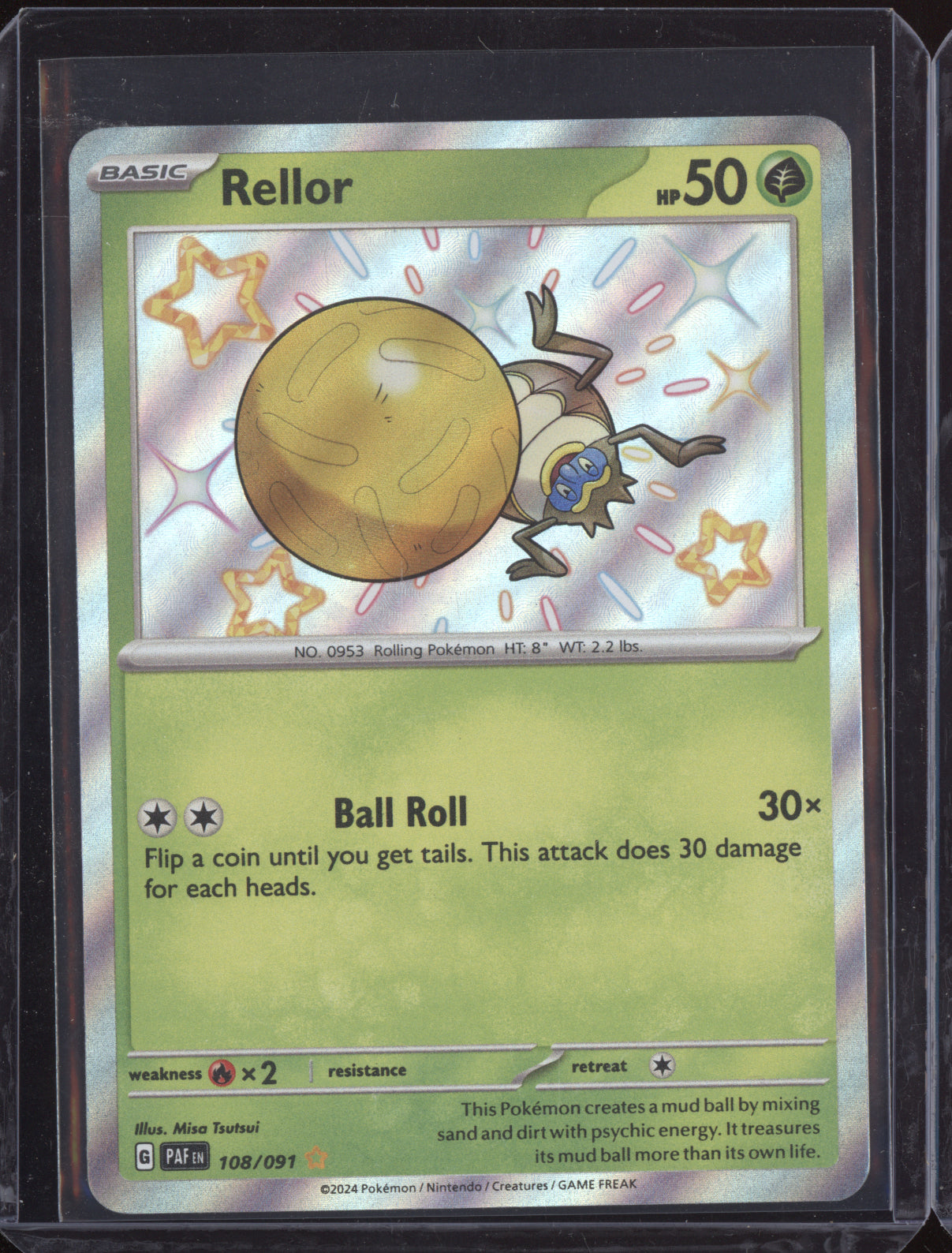 Rellor 2024 Pokemon Paldean Fates Shiny Rare 108/091