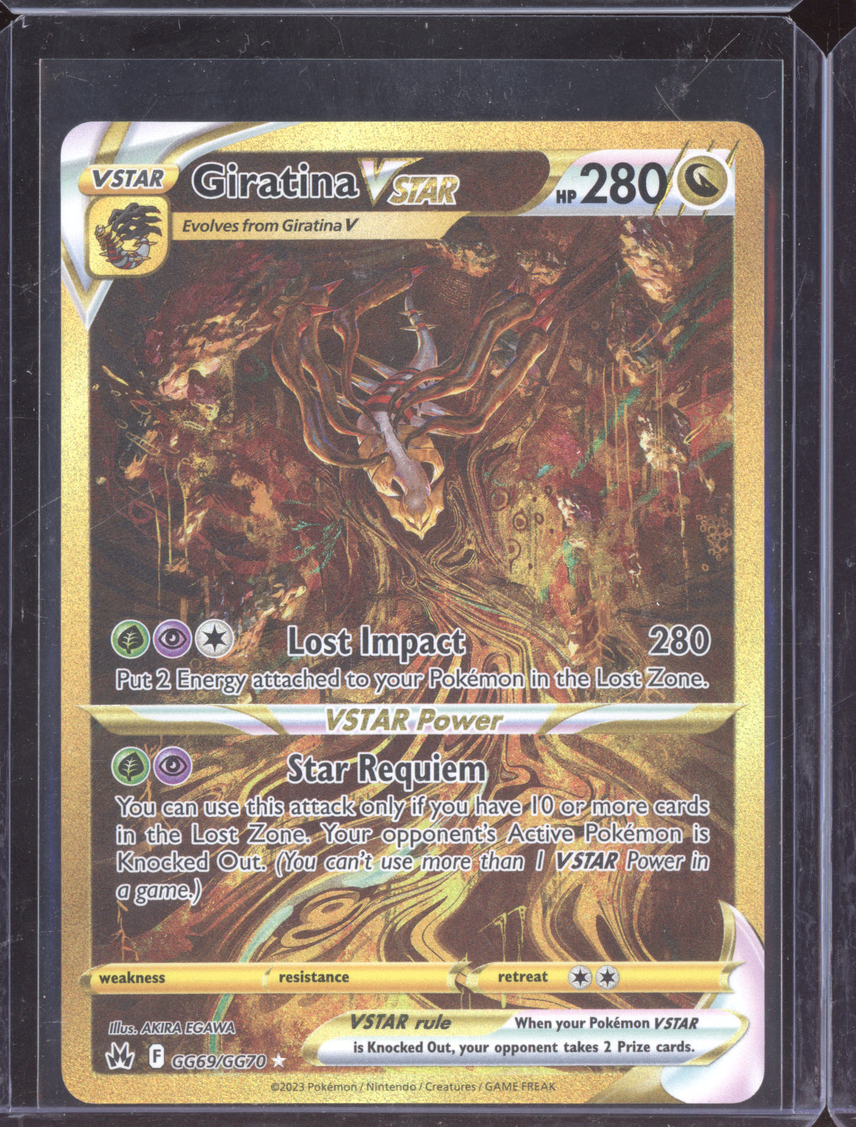 Giratina VSTAR Pokemon Crown Zenith CRZ 2023 Trainer Gallery Secret GG69/GG70