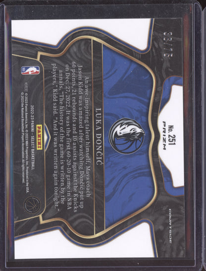 Luka Doncic 2022 Panini Select White Disco Fast Break 36/75