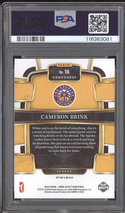 Cameron Brink 2024 Panini Select WNBA Silver RC PSA 10