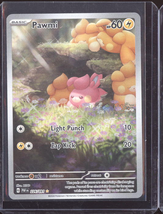 Pawmi 2024 Pokemon Paldean Fates Illustration Rare 226/091
