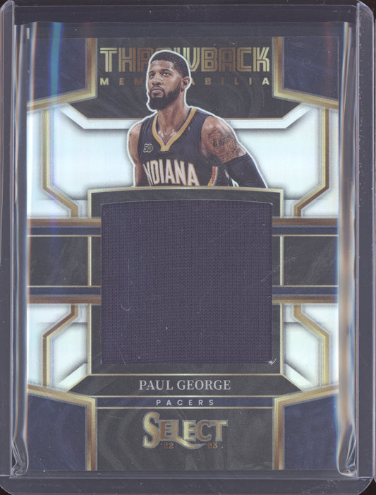 Paul George 2022 Panini Select Throwback Memorabilia Silver
