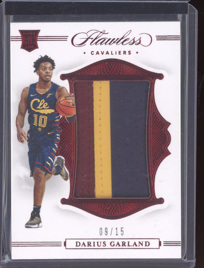 Darius Garland 2019-20 Panini Flawless Patches Ruby RC 9/15