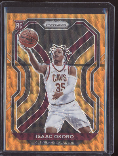 Isaac Okoro 2020-21 Panini Prizm Orange Wave RC 2/60