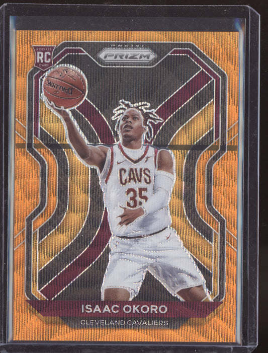 Isaac Okoro 2020-21 Panini Prizm Orange Wave RC 2/60