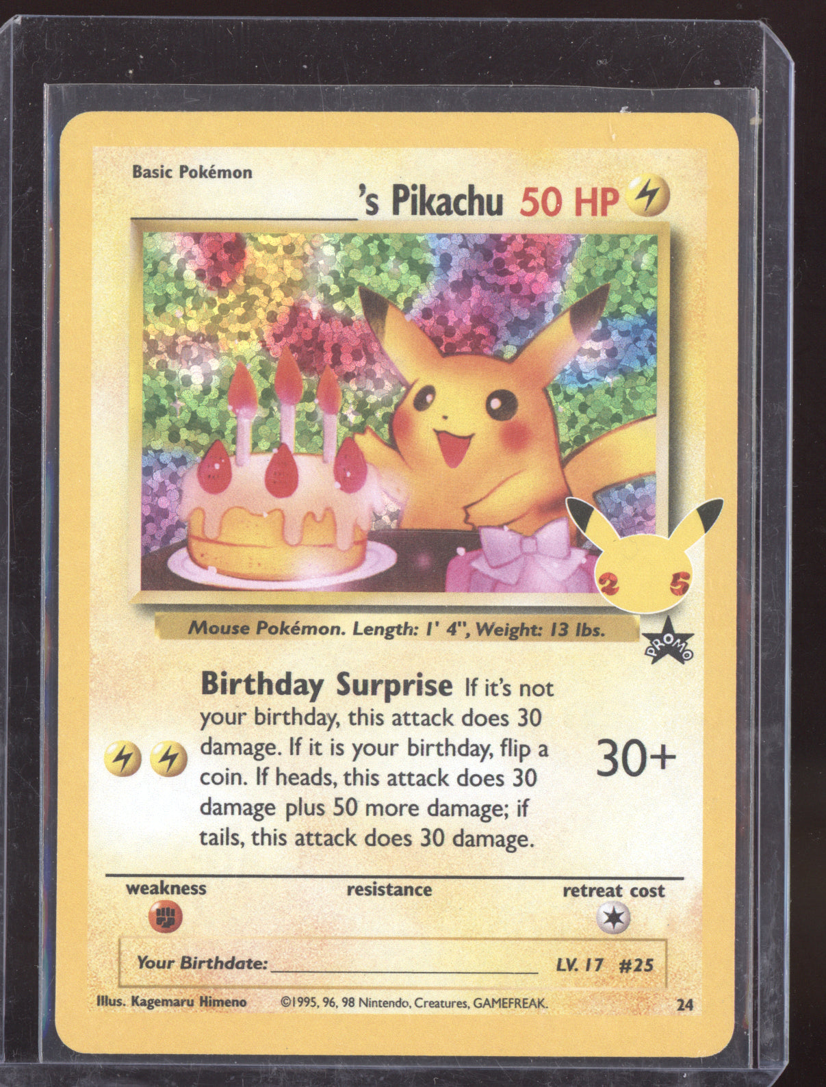 Birthday Pikachu 2021 Pokemon Celebrations Ultra Rare 024