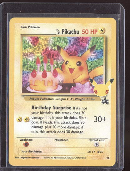 Birthday Pikachu 2021 Pokemon Celebrations Ultra Rare 024