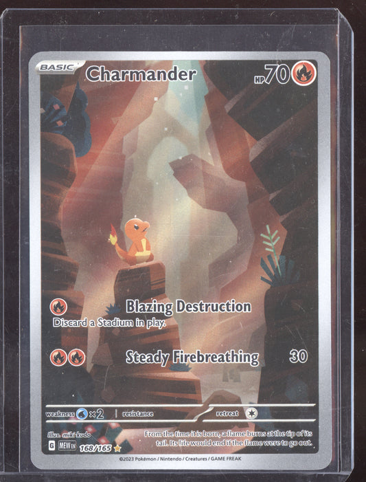 Charmander Pokemon 151 MEW 2023 Illustration Rare 168/165