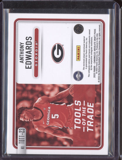 Anthony Edwards 2022 Panini Chronicles Draft Tools of the Trade