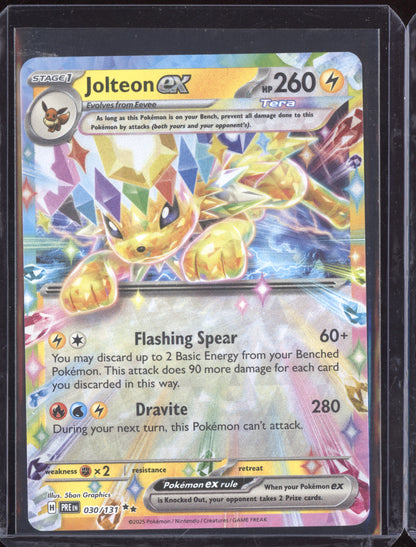 Jolteon ex 2025 Pokemon Prismatic Evolutions Rare 030/131