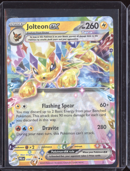 Jolteon ex 2025 Pokemon Prismatic Evolutions Rare 030/131