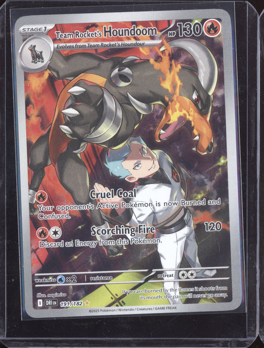 Team Rocket's Houndoom 2025 Pokemon Destined Rivals Illustration Rare 191/182