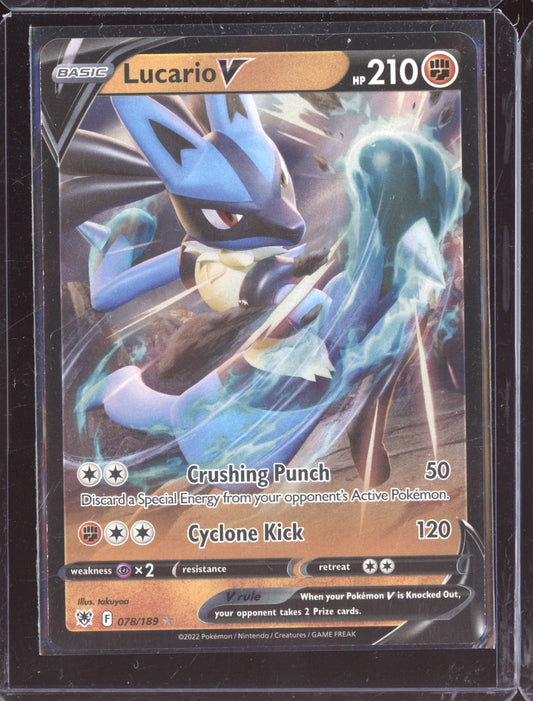 Lucario V 2022 Pokemon Astral Radiance Holo Rare V 078/189
