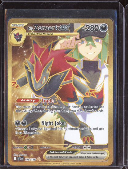 N's Zoroark ex 2025 Pokemon Journey Together Hyper Rare 189/180