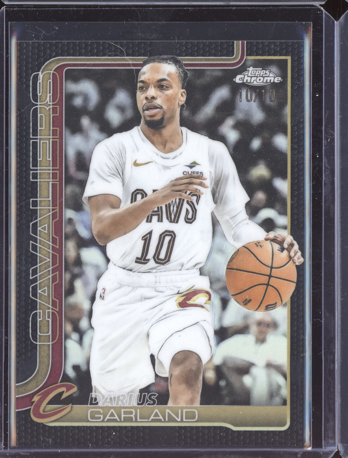 Darius Garland 2025-26 Topps Chrome Black Basketball Refractor Jersey Number /10