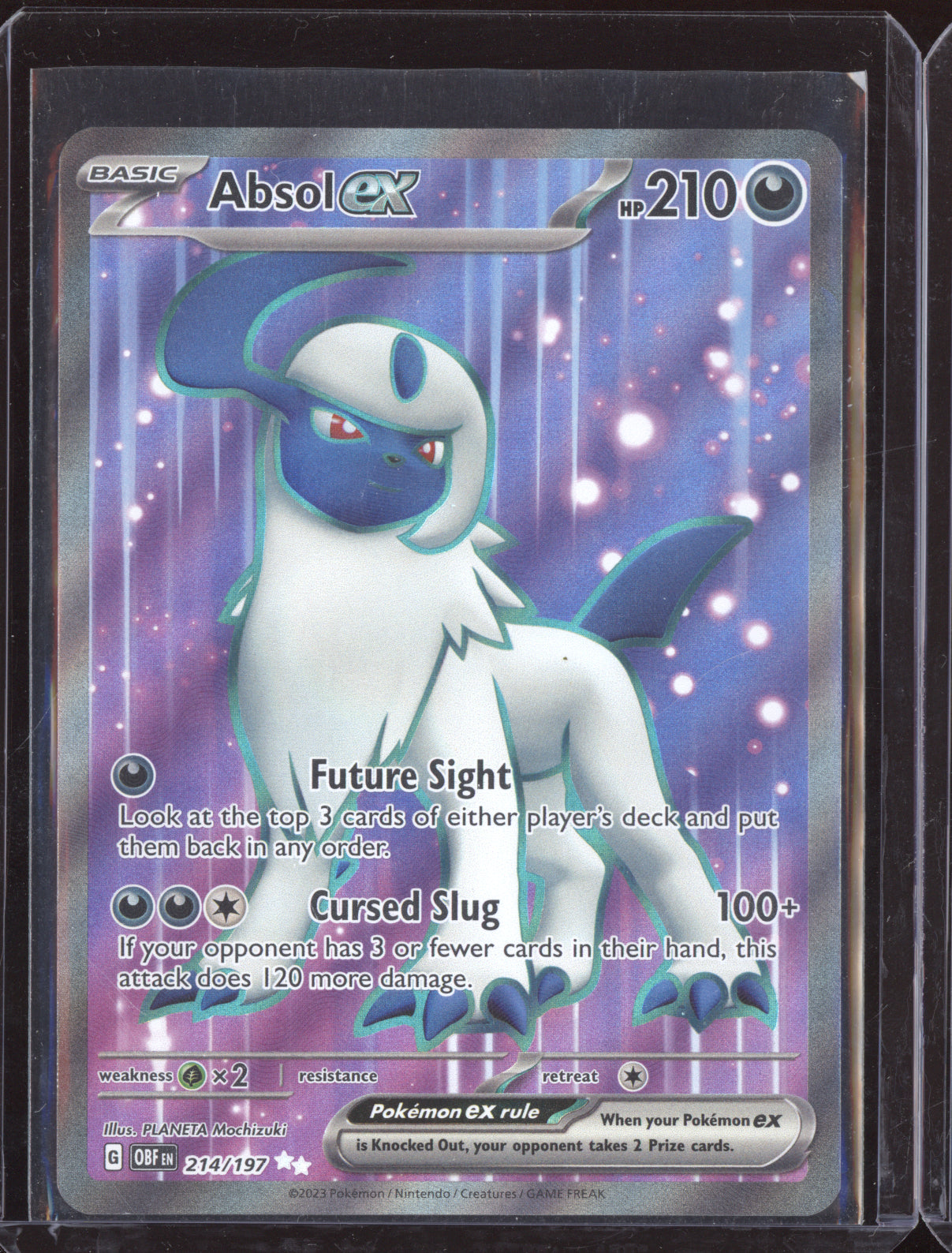 Absol ex 2023 Pokemon Obsidian Flames Ultra Rare 214/197