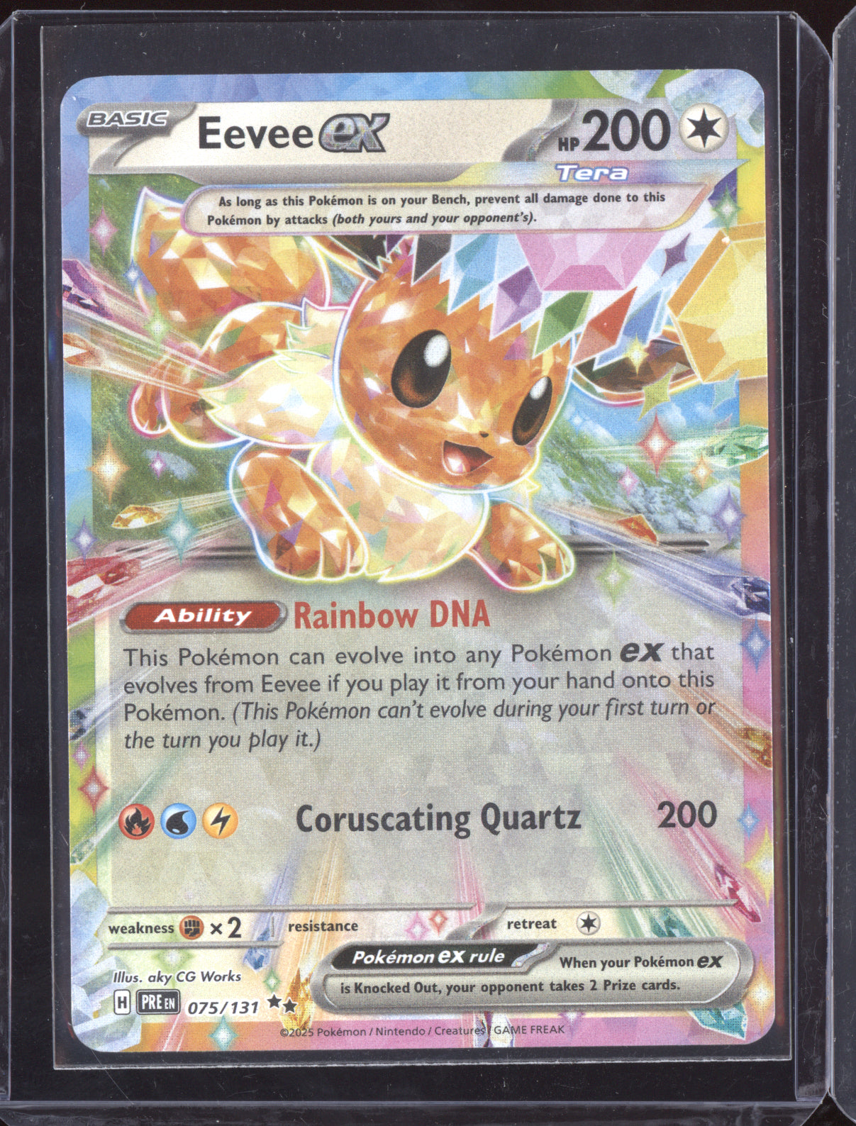 Eevee ex 2025 Pokemon Prismatic Evolutions Double Rare 075/131