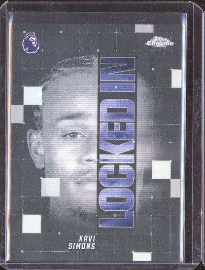 Xavi Simons 2025-26 Topps Chrome Premier League Locked In