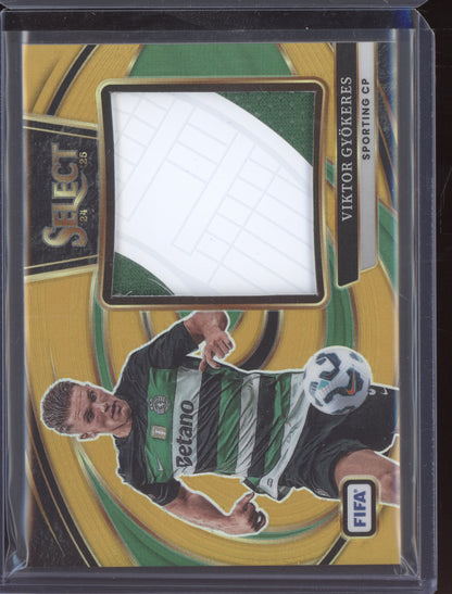 Viktor Gyokeres 2024-25 Panini Select FIFA Jumbo Jersey Gold 3/10