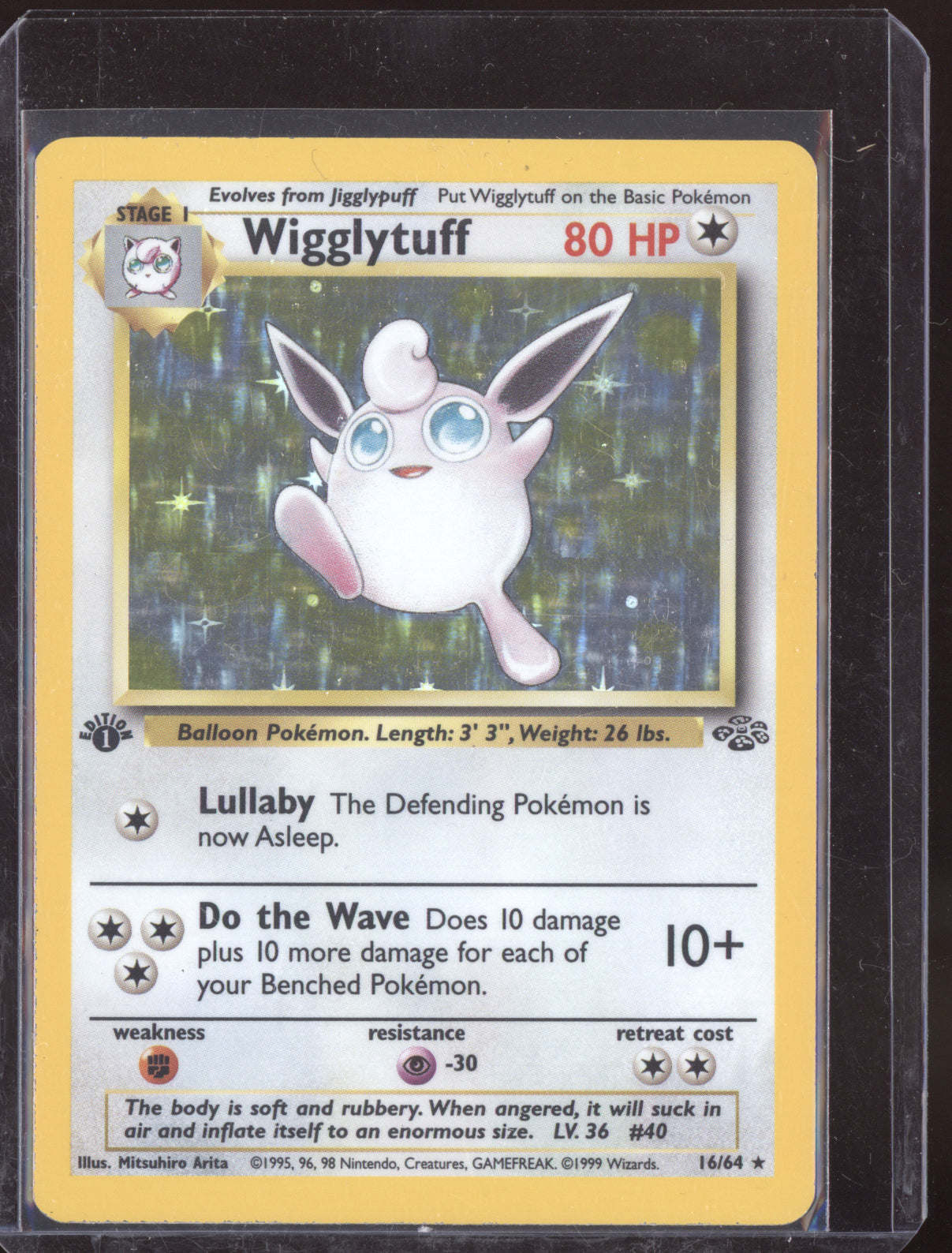 Wigglytuff 2000 Pokemon Jungle 1st Edition Holo 16/130