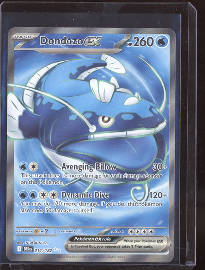 Dondozo ex 2025 Pokemon Destined Rivals Ultra Rare 211/182