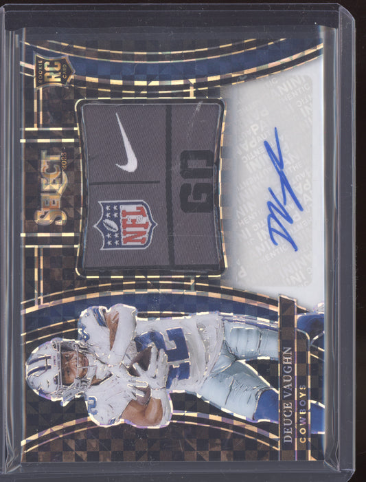 Deuce Vaughn 2023 Panini Select Jumbo Rookie Auto Swatches Tag Black RC 1/1
