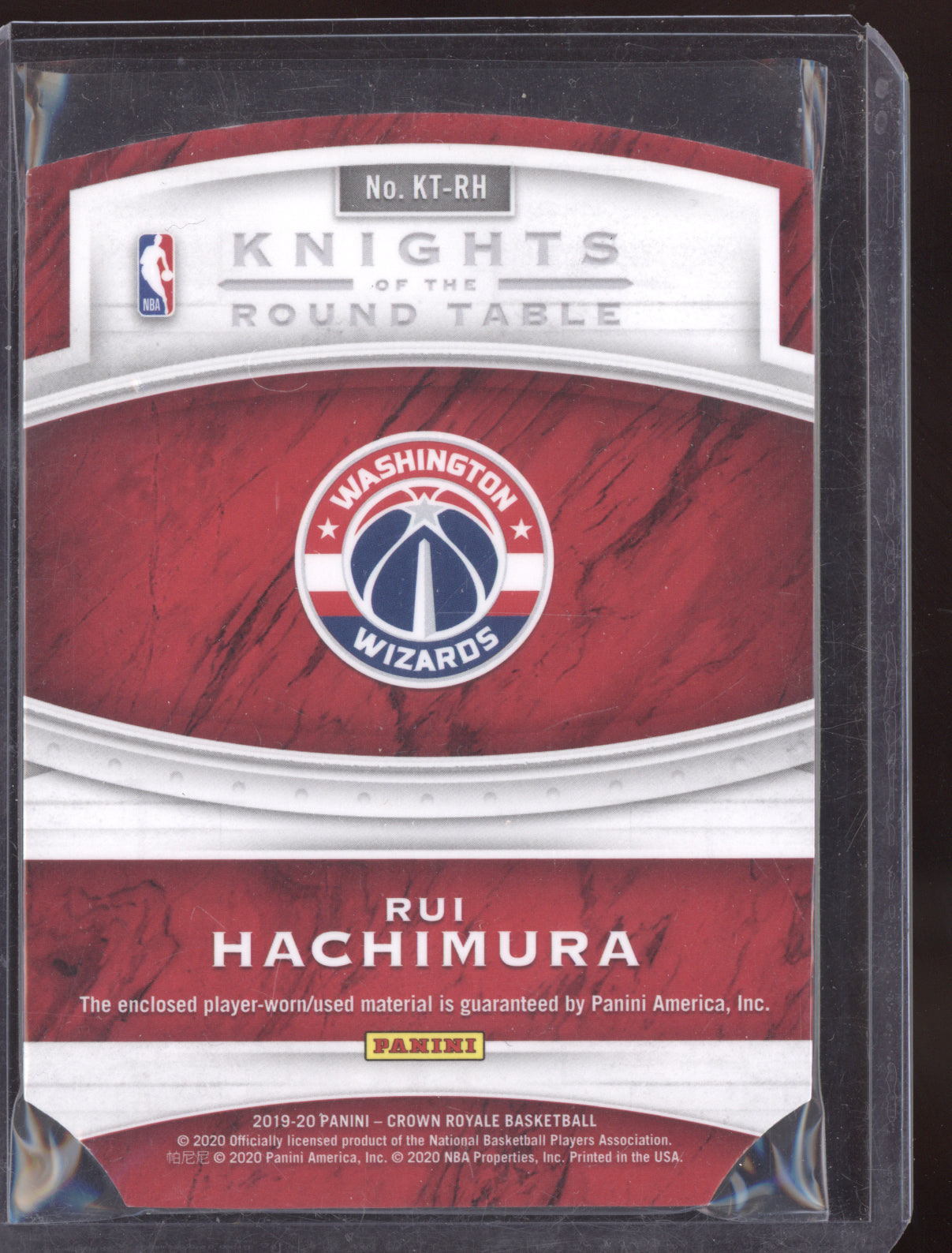 Rui Hachimura 2019 Panini Crown Royale Knights of the Round Table RC