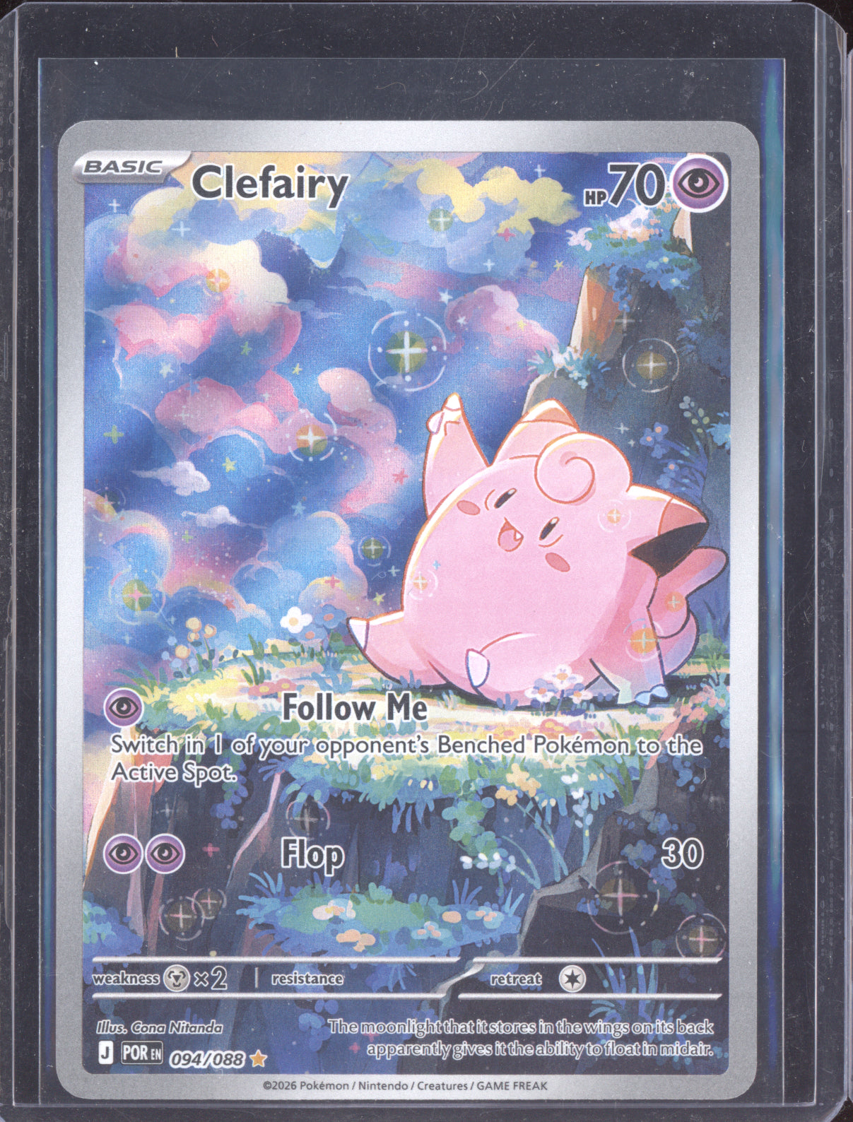 Clefairy Pokemon Perfect Order POR 2026 Shiny Rare 094/088