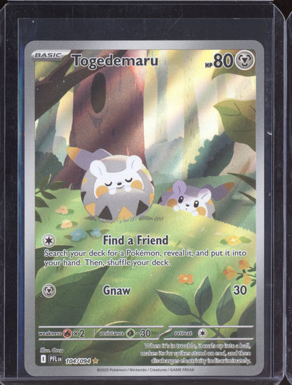 Togedemaru 2025 Pokemon Phantasmal Flames Illustration Rare 104/094