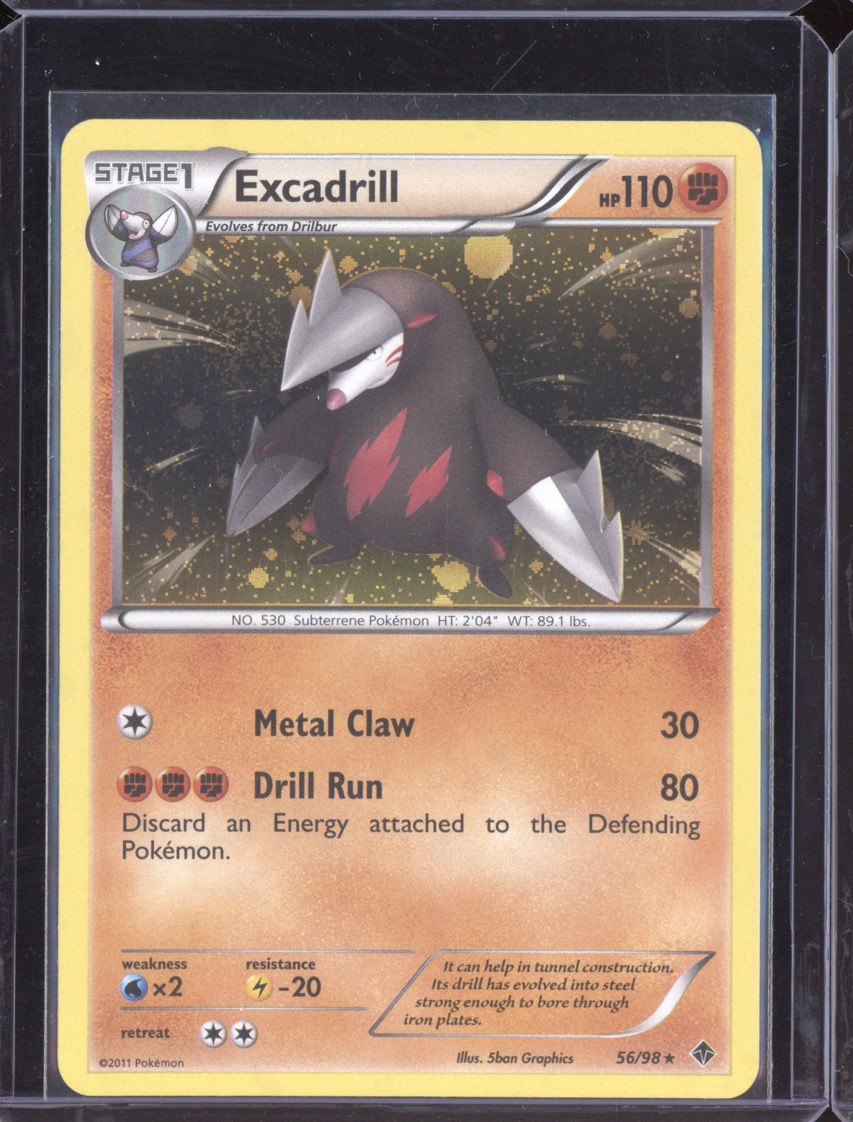 Excadrill 2011 Pokemon Emerging Powers Rare Holo 056/98