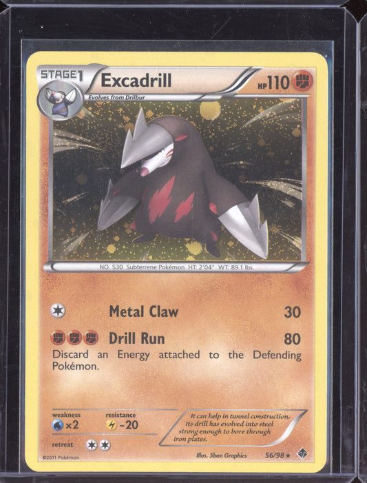 Excadrill 2011 Pokemon Emerging Powers Rare Holo 056/98