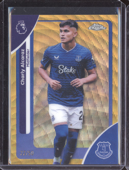 Charly Alcaraz 2025-26 Topps Chrome Premier League Gold Wave 22/50
