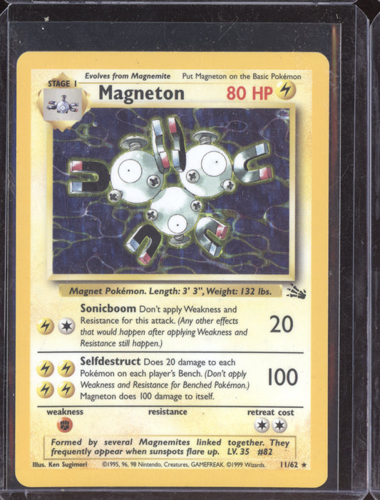Magneton 1999 Pokemon Fossil Rare Holo 011/62