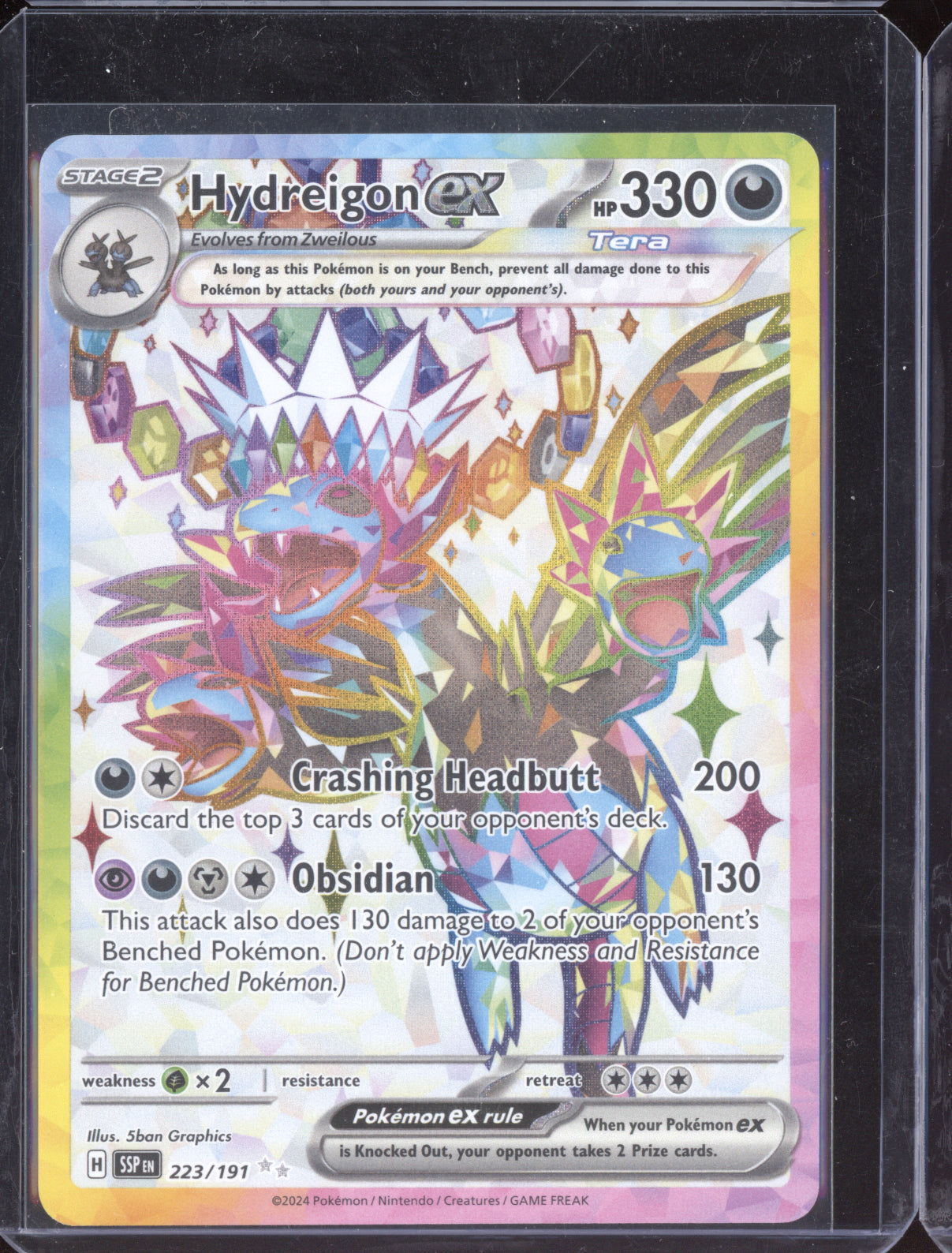 Hydreigon ex 2024 Pokemon Surging Sparks Ultra Rare 223/191