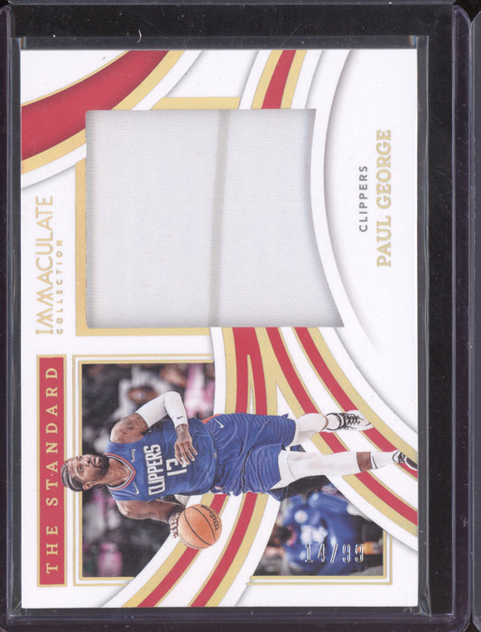 Paul George 2021 Panini Immaculate The Standard Patch 14/99