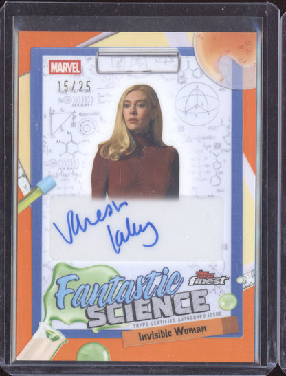Invisible Woman Marvel Topps Fantastic Four  2026 Orange Auto Kirby 15/25 /