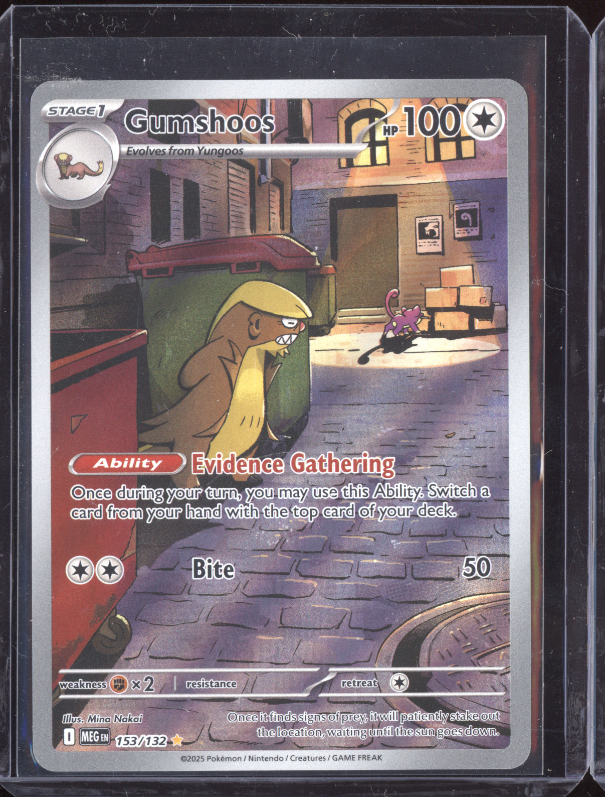 Gumshoos 2025 Pokemon Mega Evolution Shiny Rare 153/132