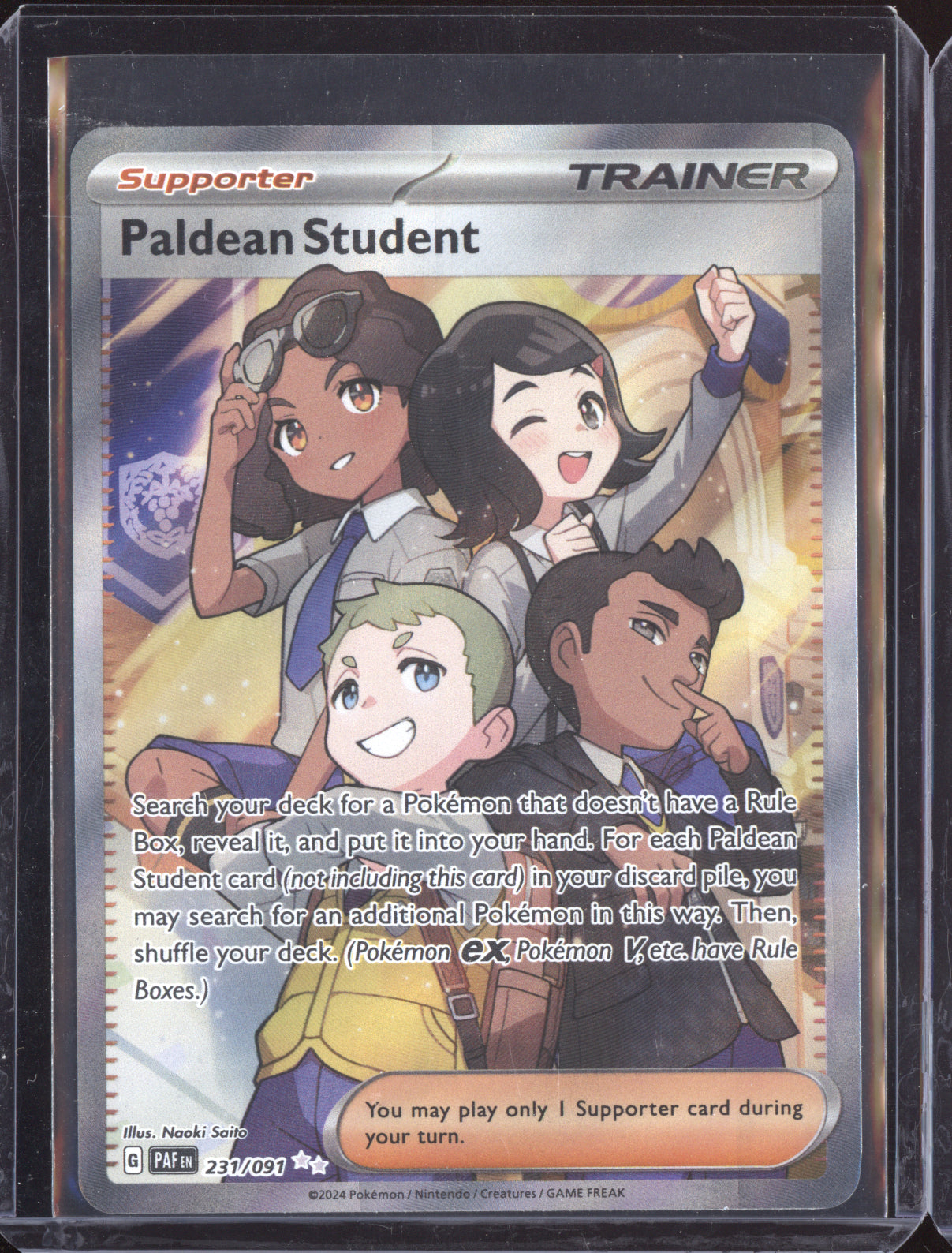 Paldean Student 2024 Pokemon Paldean Fates Ultra Rare 231/091
