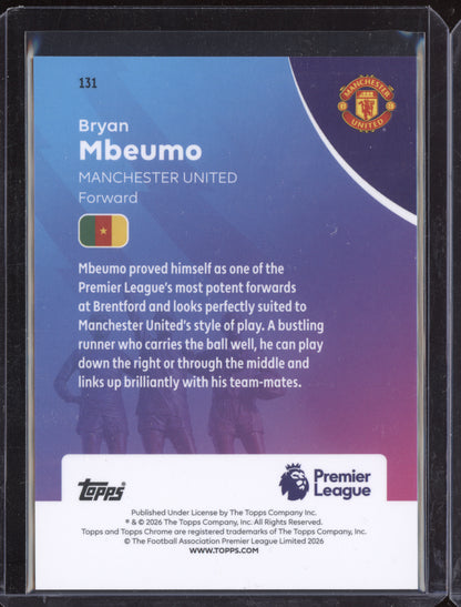 Bryan Mbeumo 2025-26 Topps Chrome Premier League Purple 34/75