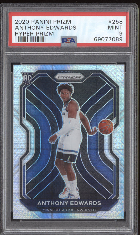 Anthony Edwards 2020-21 Panini Prizm Hyper Prizm RC PSA 9