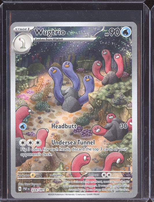 Wugtrio 2024 Pokemon Paldean Fates Illustration Rare 224/091