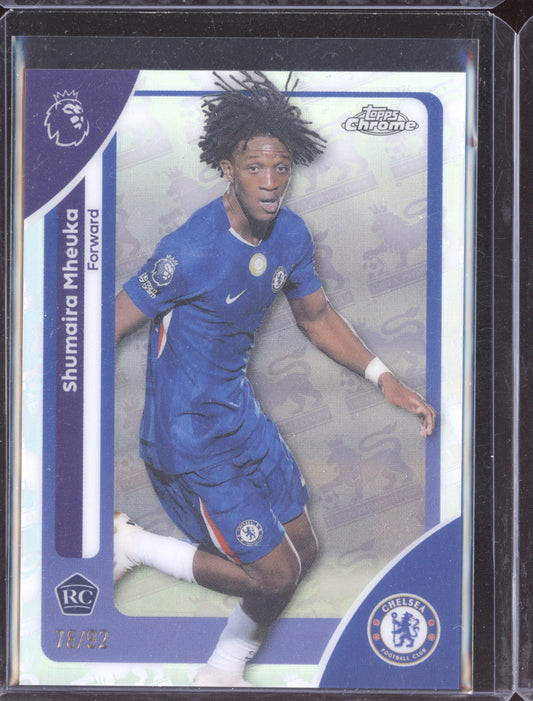 Shumaira Mheuka 2025-26 Topps Chrome Premier League Retrofractor RC 78/92