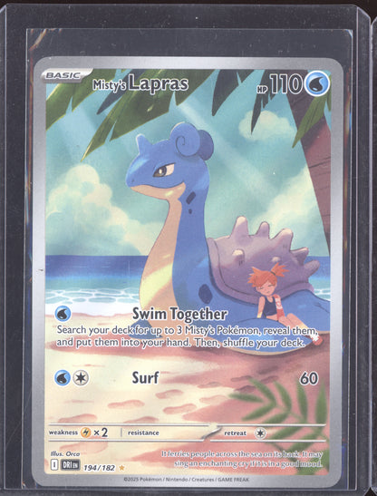 Misty's Lapras 2025 Pokemon Destined Rivals Illustration Rare 194/182
