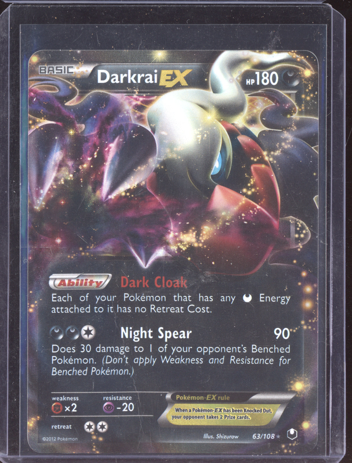 Darkrai-EX Pokemon Dark Explorers  2012 Rare Holo 63/108