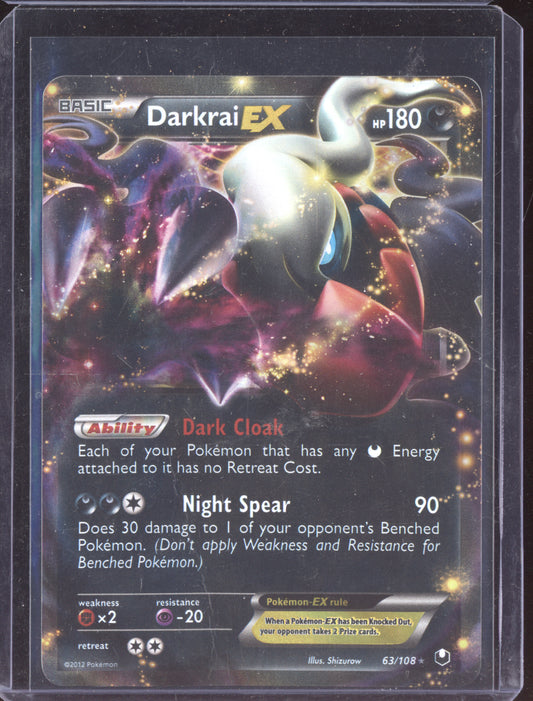 Darkrai-EX Pokemon Dark Explorers  2012 Rare Holo 63/108